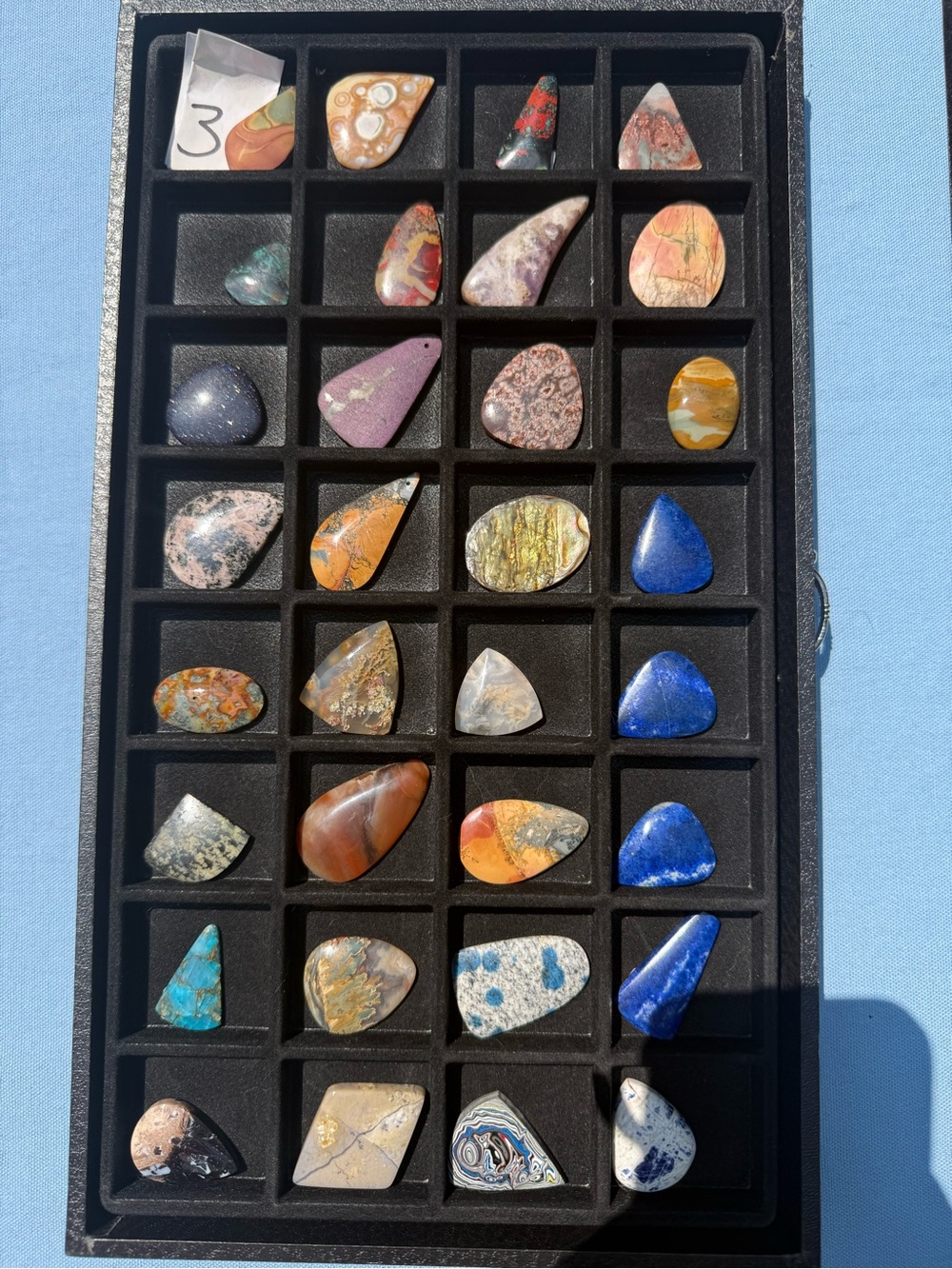 Cabochons. Assorted shapes  Gemstone Collection - Multicolor Agates and Jaspers - Picture 3 of 16